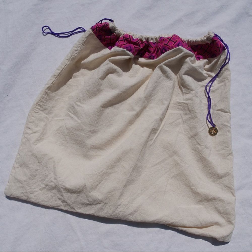 Cotton Tory Burch drawstring dust bag‎